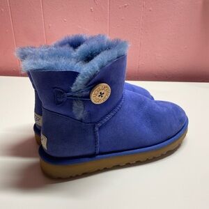 UGG Deep Purple Ankle Boots with Brown Sole